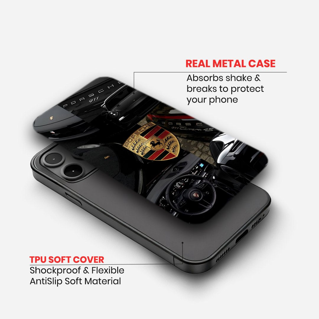 Black Porsche Aesthetic Phone Case image 1