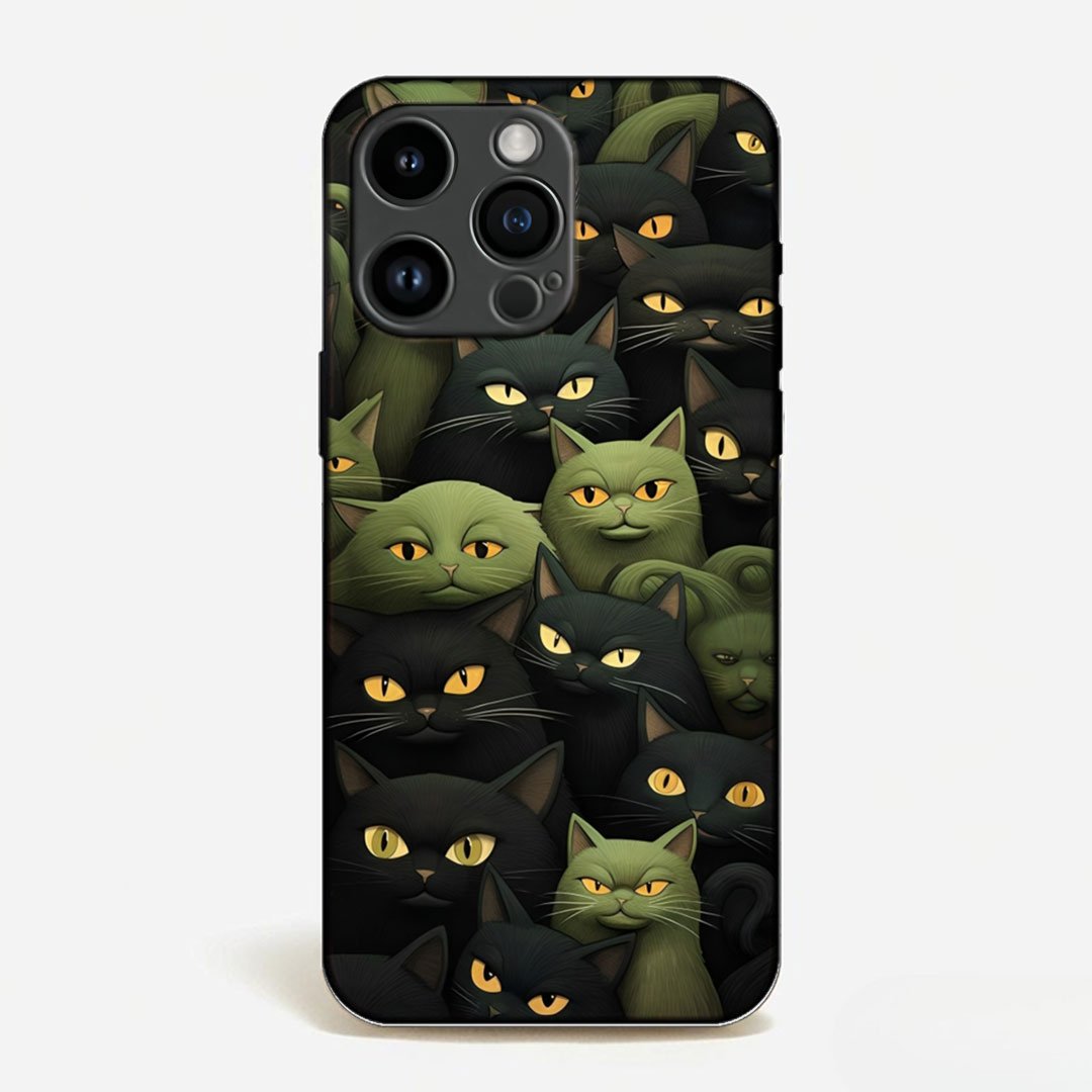Cat Crowd Gaze Case image 0