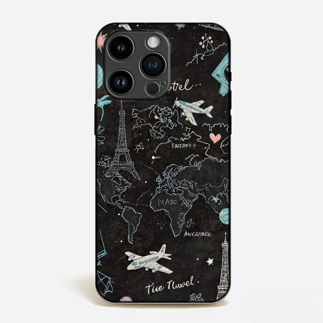 Doodle World Travel Map Case image 0