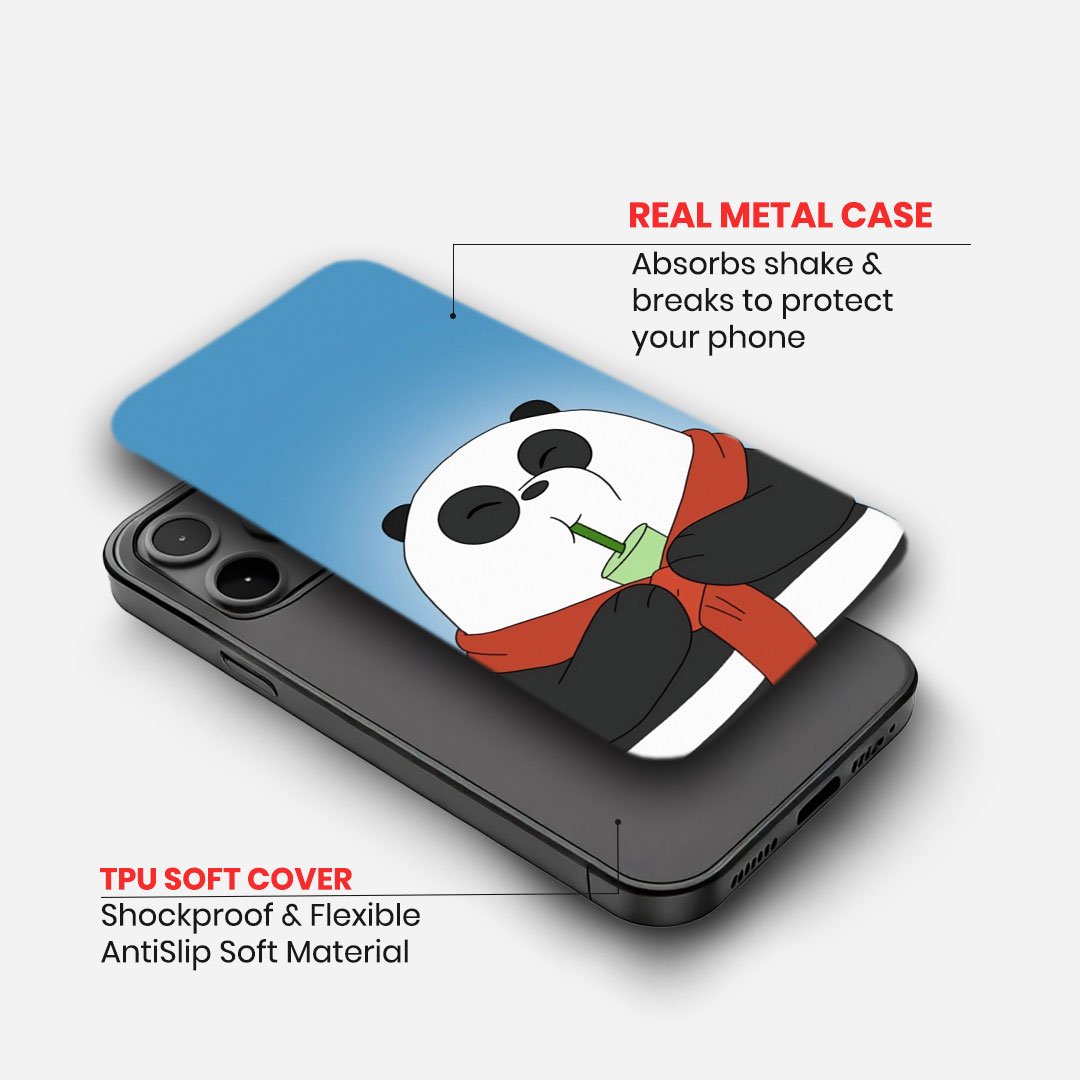 Panda Enjoying Drink Case image 1