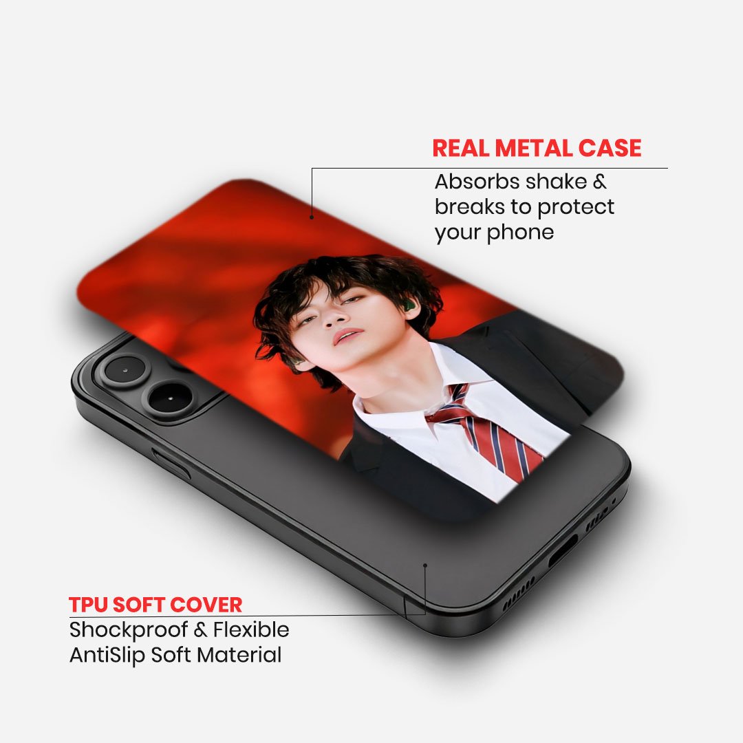 Kim Taehyung Red Backdrop Case image 1