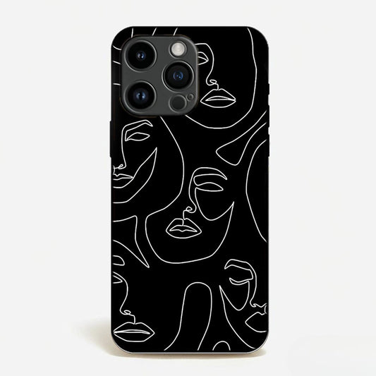 Line Art Faces Case image 0