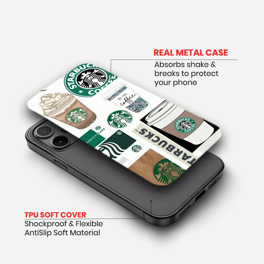 Starbucks Coffee Vibes Collage Phone Case  image 1