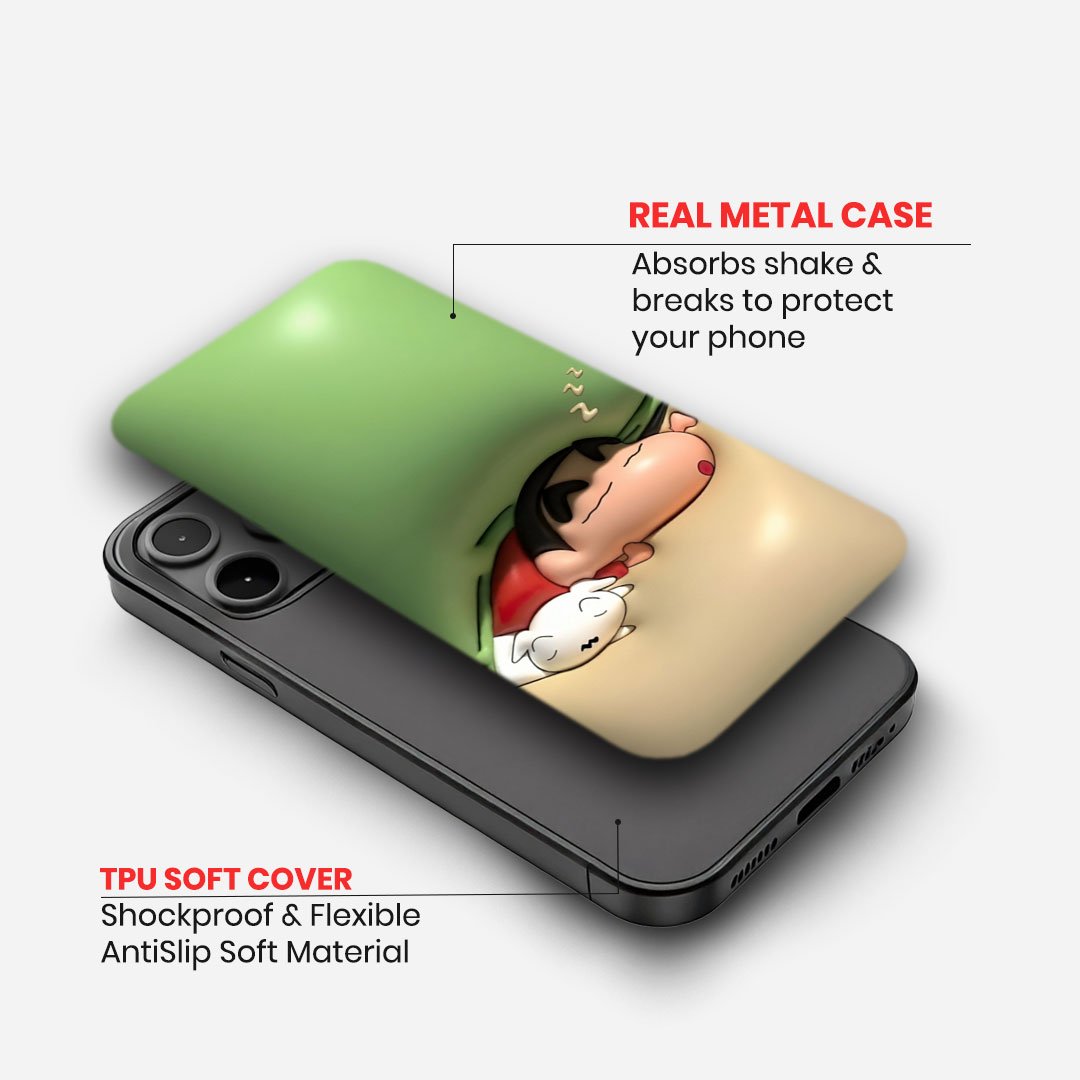 Sleepy Shinchan & Shiro Case image 1