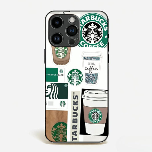Starbucks Coffee Vibes Collage Phone Case  image 0