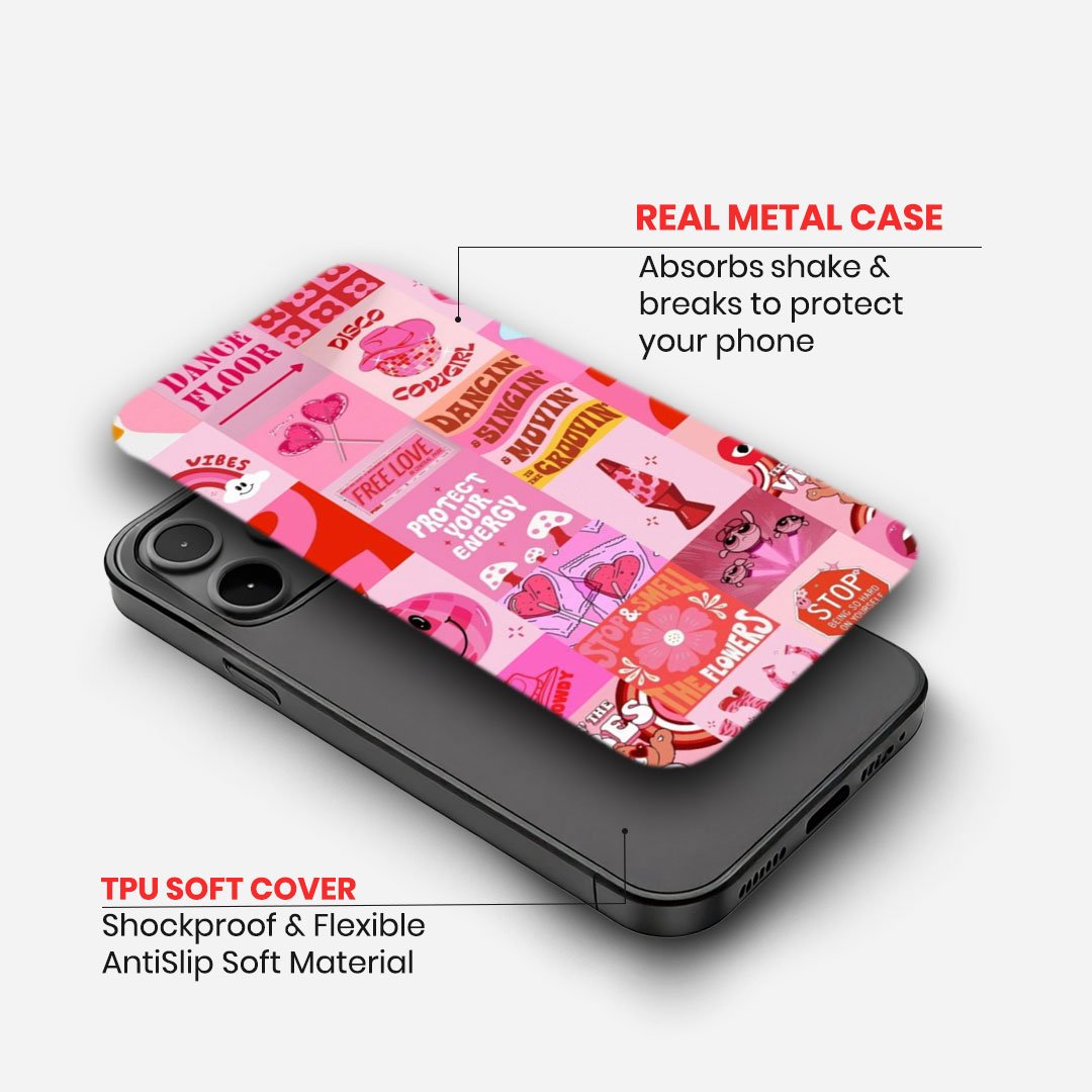 Retro Pink Vibes Collage Case image 1