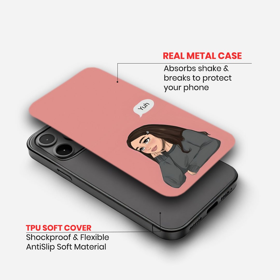 Pondering Cartoon Girl Case image 1