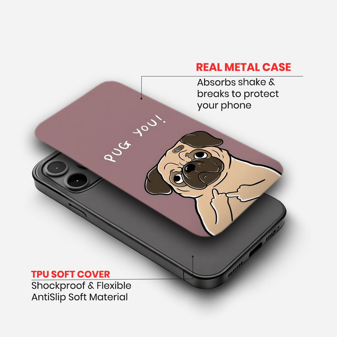 Rude Pug Cartoon Case image 1