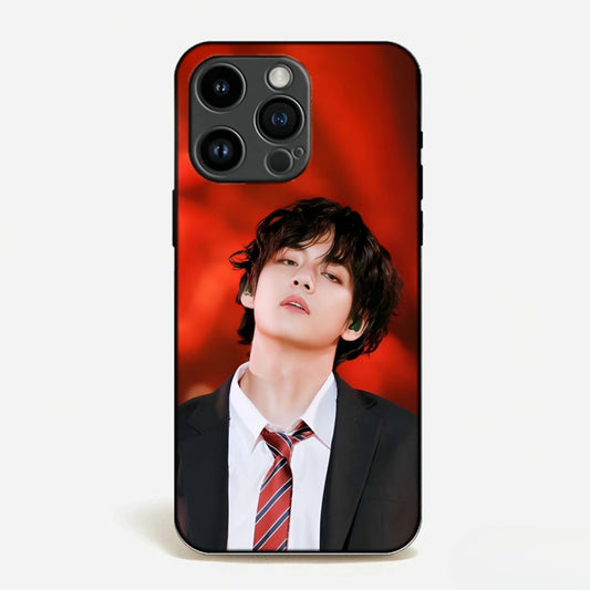 Kim Taehyung Red Backdrop Case image 0