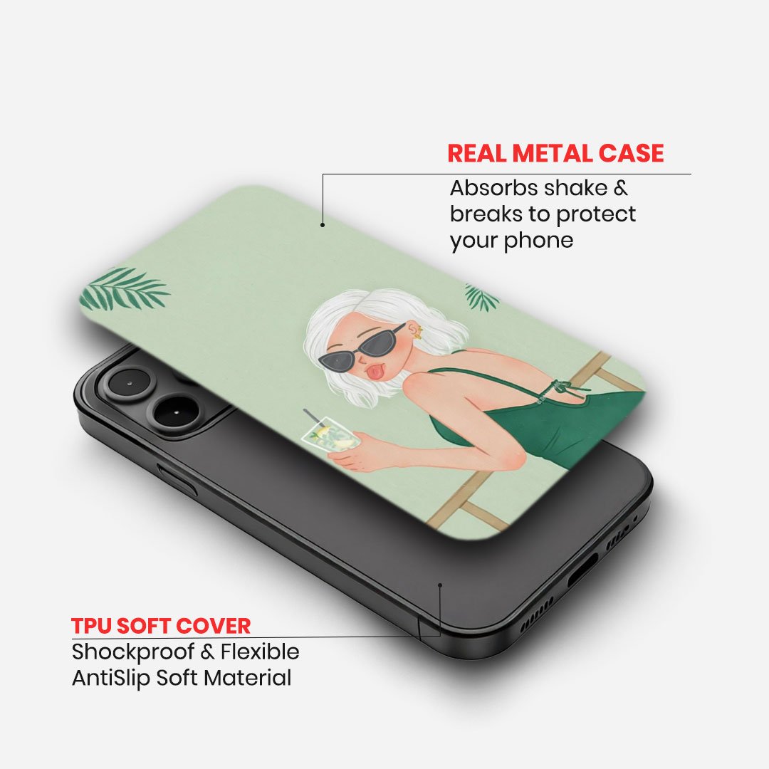 Chic Sipping Woman Case image 1