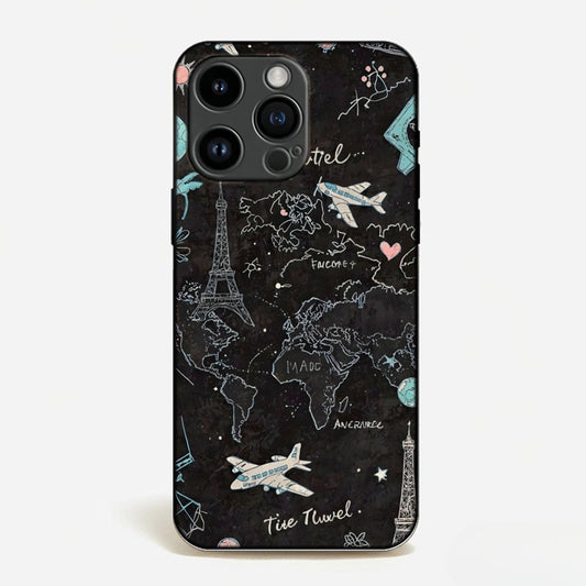 Doodle World Travel Map Case image 0