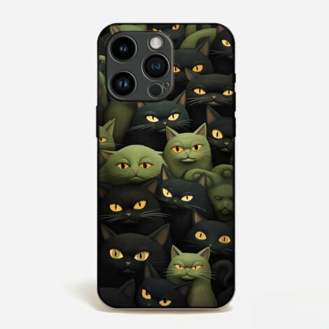 Cat Crowd Gaze Case