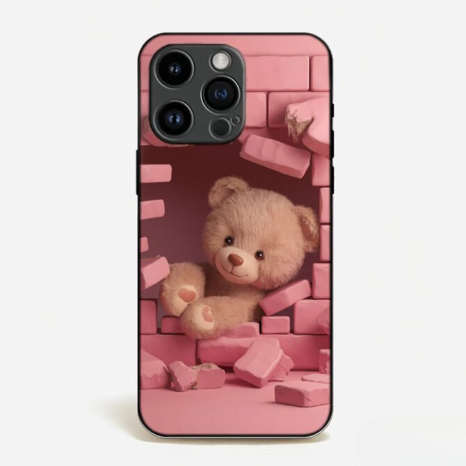 Peek-a-Boo Bear in Pink Case