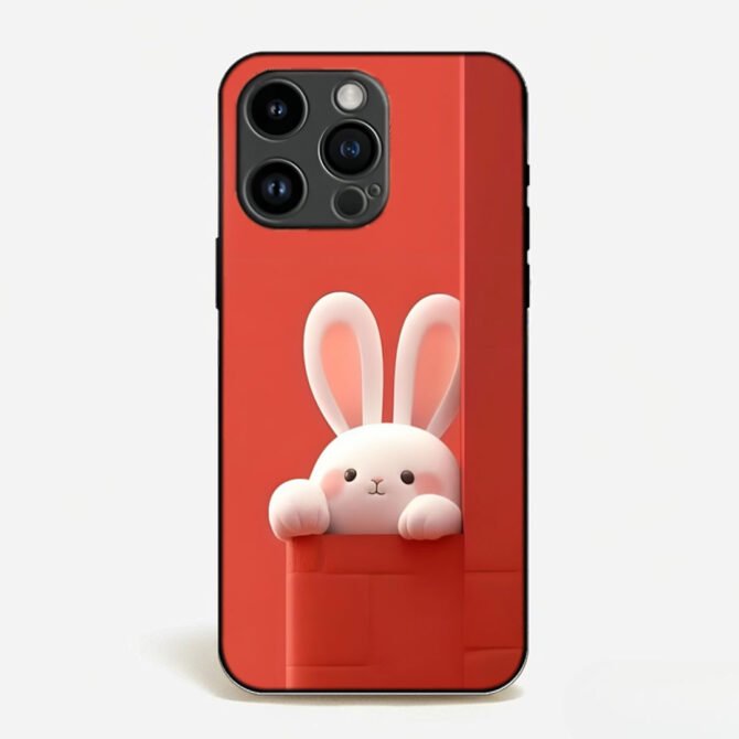 Peeking White Rabbit Case
