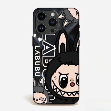 LA BU BU Series "Urban Edge" Black Character Art Phone Case