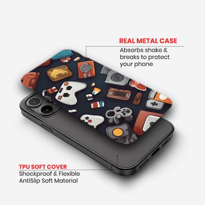 Retro Gamer Pattern Phone Case - Image 2